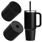 Linkidea Water Bottle Boot Compatible with Hydro Flask Travel Tumbler 28oz/40oz, Silicone Water Bottle Bottom Sleeve Cover Protector, Bottle Bumper (Black / 2 Pack)