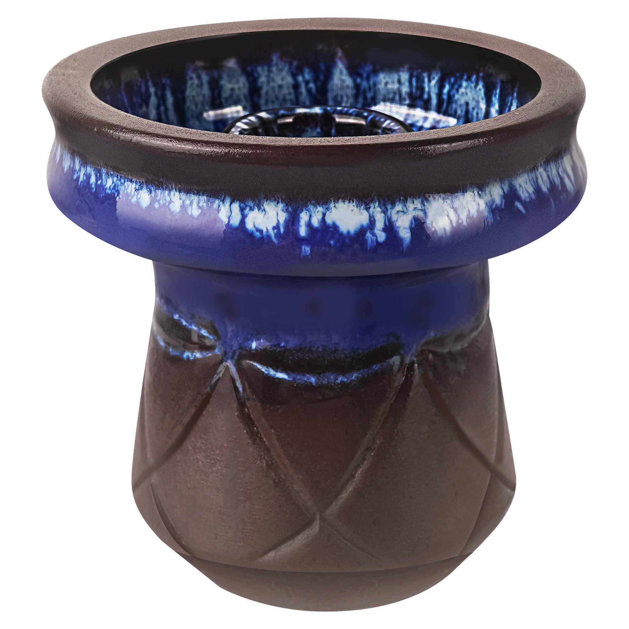 Linkidea 2.95" Outer Diameter Glazed Ceramic Bowl, Heat-Resistant Wax Warmer Replacement Dish, Compatible with Wax Melt Warmers and Oil Burners (Blue)