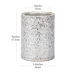 Reading Glasses Desk Holder Stand, Vegan Leather Lined Eyewear Display Storage for Nightstand Office Organizer (Small, Silver)