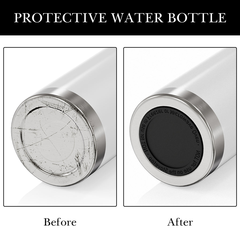 Linkidea 6 Pack Water Bottle Bottom Pad Compatible with YETI Rambler Jr. 12oz Bottle, Rambler Bottle 12oz/18oz, Silicone Anti-Slip Waterbottle Base Silencer Rubber Protector