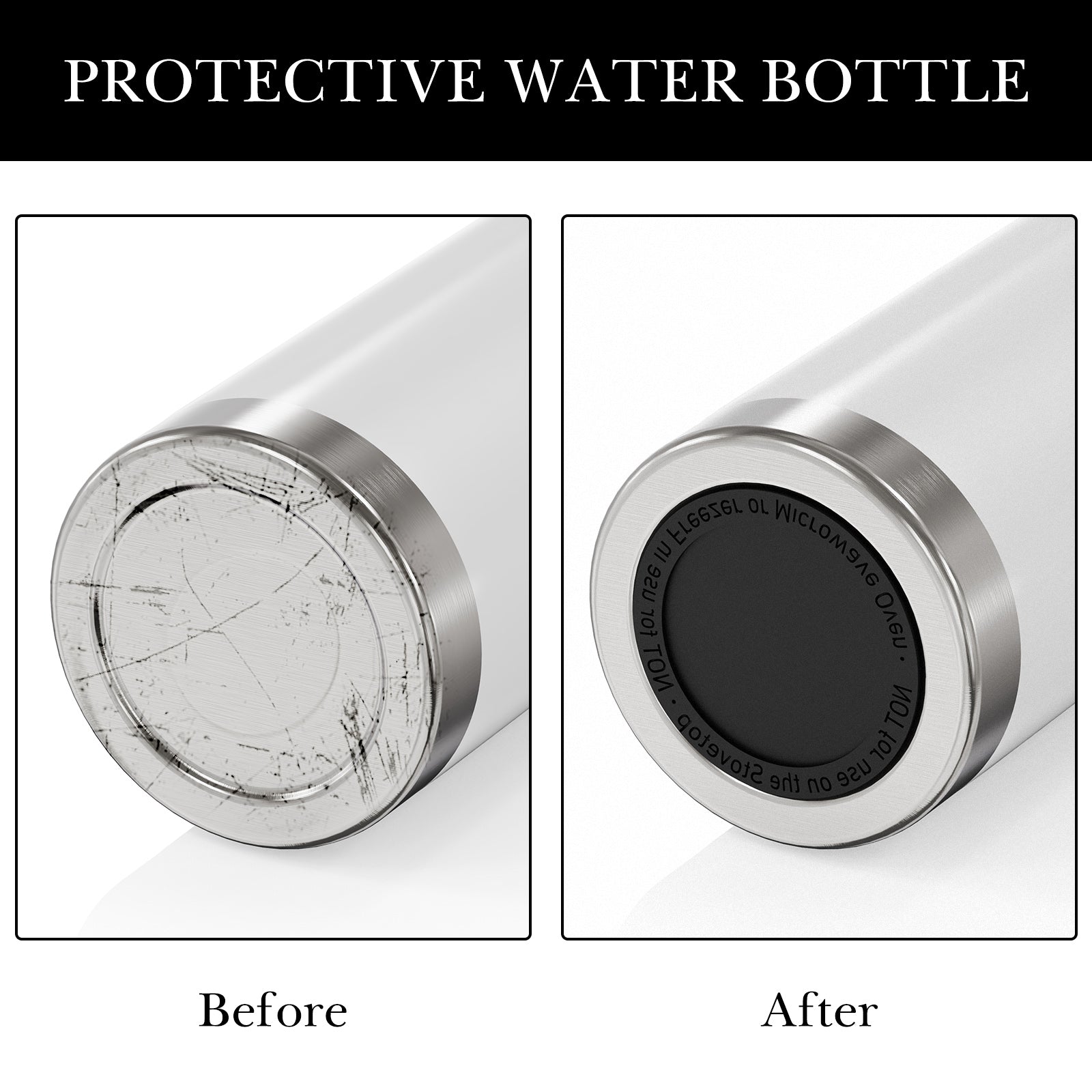Linkidea 6 Pack Water Bottle Bottom Pad Compatible with YETI Rambler Jr. 12oz Bottle, Rambler Bottle 12oz/18oz, Silicone Anti-Slip Waterbottle Base Silencer Rubber Protector