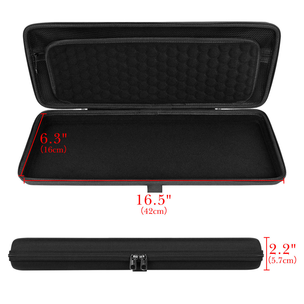 Linkidea Hard Travel Case for Compact 90%-96% Keyboard, Computer 100 Key Wireless / Wired Keyboard Carrying Protective Storage Box Bag, Compatible with RK Royal KLUDGE S98, AULA F99 Pro