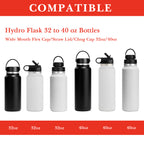Linkidea Water Bottle Boot Compatible with Hydro Flask Wide Mouth Flex Cap/Straw Lid/Chug Cap 32oz/40oz, Silicone Bottle Bottom Sleeve Cover Protector, Bottle Bumper (Red / 2 Pack)