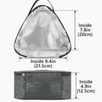 Linkidea Large Capacity Snack Bags, Thermal Insulated Cooler Bag for Fruit, Leak-proof Travel Food Carrier Fits Picnic, Camping (Grey)