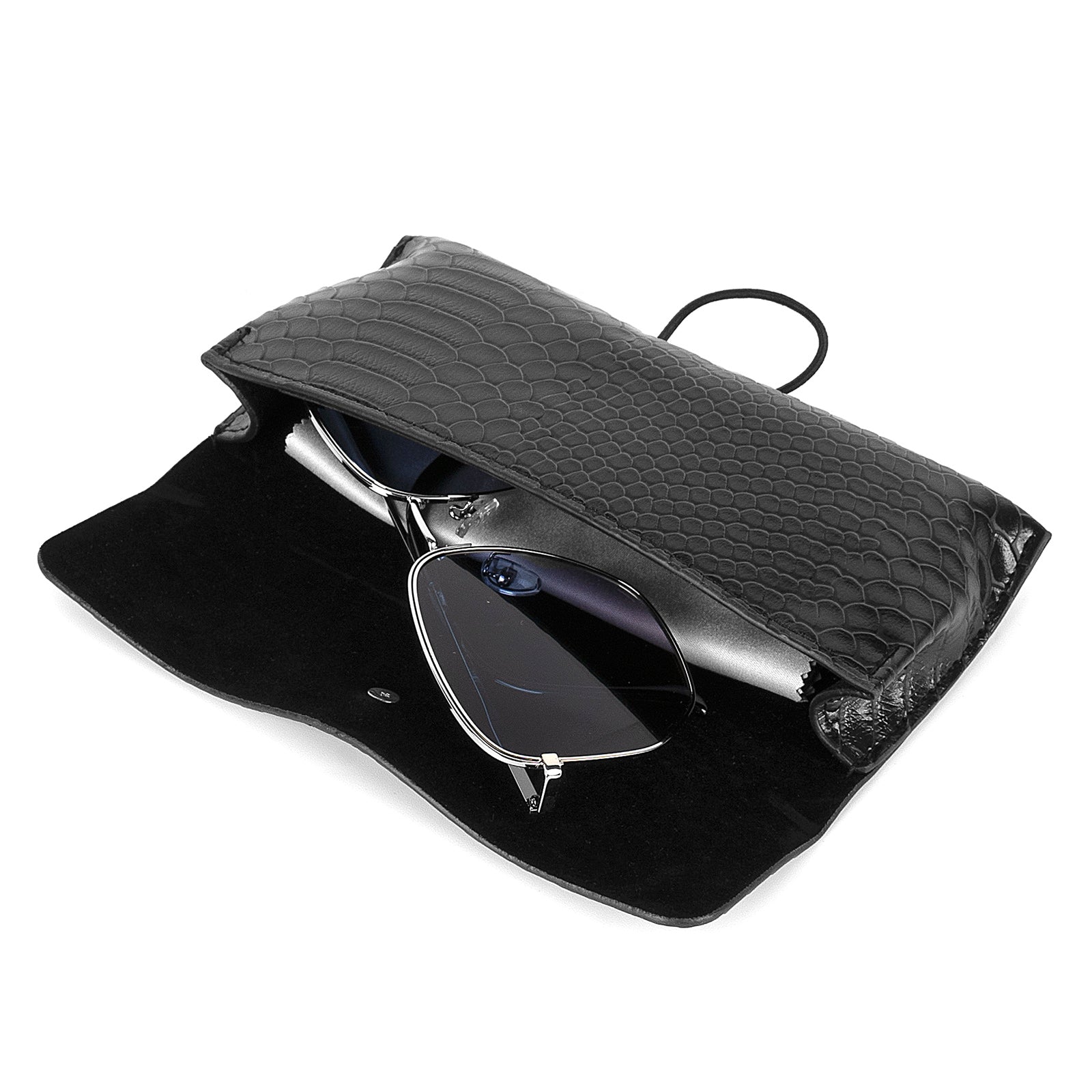 Extra Large Sunglasses Soft Case, Vegan Leather Sun Glasses Organizer Pouch Bag Compatible with DIOR Missdior B1U EverDior A1U Gucci GG0595S GG0875S GG0351S GG1087S Versace VE4395 (XXL)