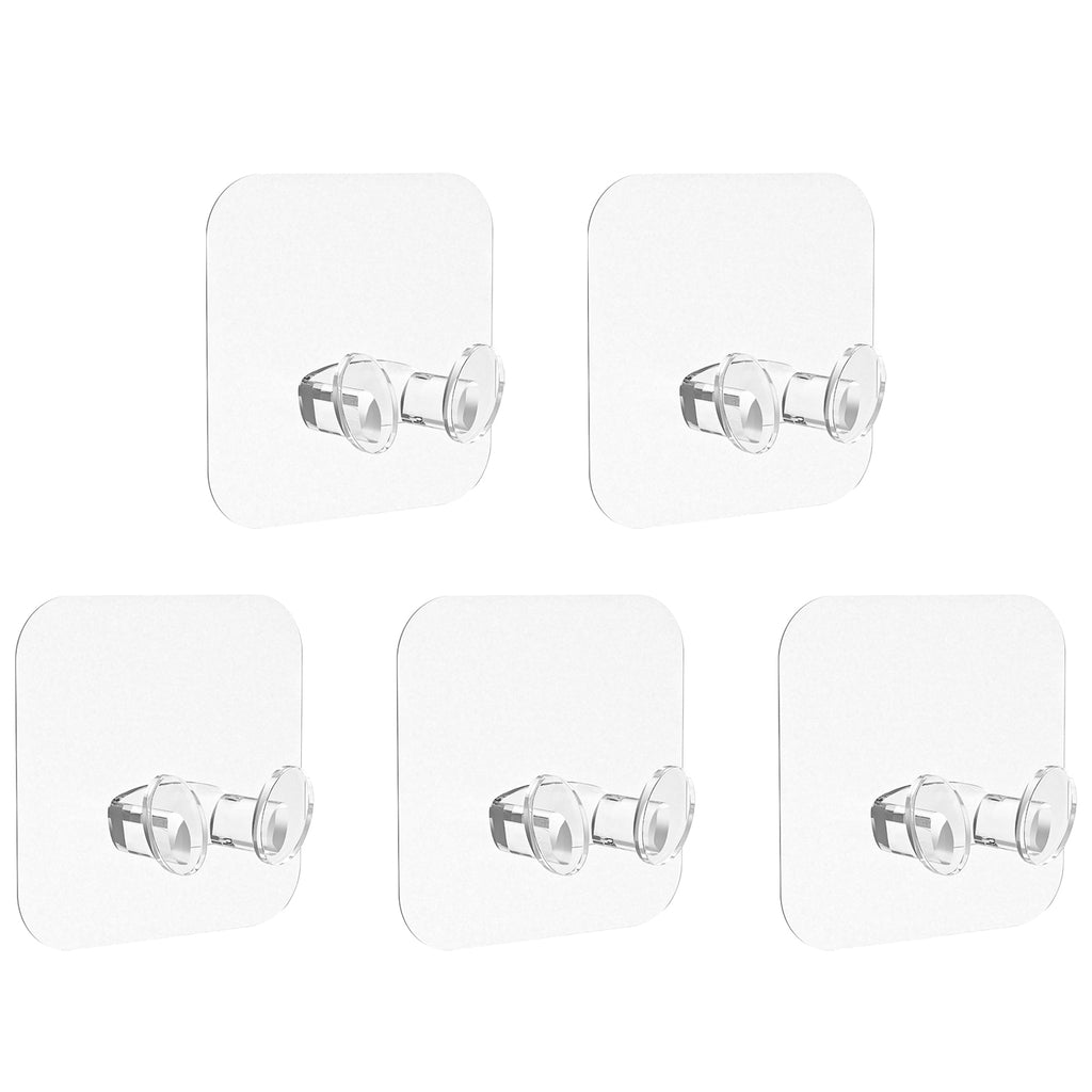 Linkidea 5 Pack Plastic Wall Mounted Razor Holder, Self-Adhesive Shaver Hook for Bathroom Shower, Space-Saving Storage Compatible with Gillette Vector 3 Razors