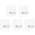 Linkidea 5 Pack Wall Mounted Razor Holder for Gillette Mach 3, Self-Adhesive Plastic Shaver Hook for Shower, Space-Saving Bathroom Storage Organizer