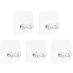 Linkidea 5 Pack Plastic Wall Mounted Razor Holder, Self-Adhesive Shaver Hook for Bathroom Shower, Space-Saving Storage Compatible with Gillette Vector 3 Razors