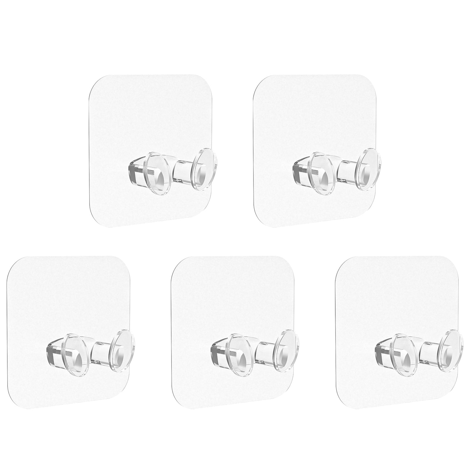 Linkidea 5 Pack Plastic Wall Mounted Razor Holder, Self-Adhesive Shaver Hook for Bathroom Shower, Space-Saving Storage Compatible with Gillette Vector 3 Razors