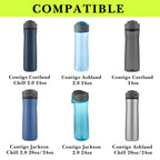 Linkidea 2 Pack Water Bottle Boot Compatible with Contigo Jackson Chill 2.0 20oz/24oz, Ashland Chill 20oz/24oz, Silicone Anti-Slip Bottle Bottom Bumper Protector (Chartreuse)