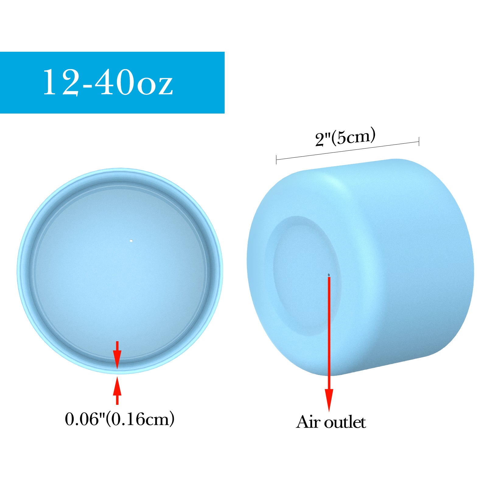 Linkidea 2 Pack Water Bottle Boot Compatible with Stanley Quencher H2.0 20oz/30oz/40oz, IceFlow Flip 20oz/30oz, Silicone Water Bottle Bottom Sleeve Cover Bumper Protector (Light Sky)