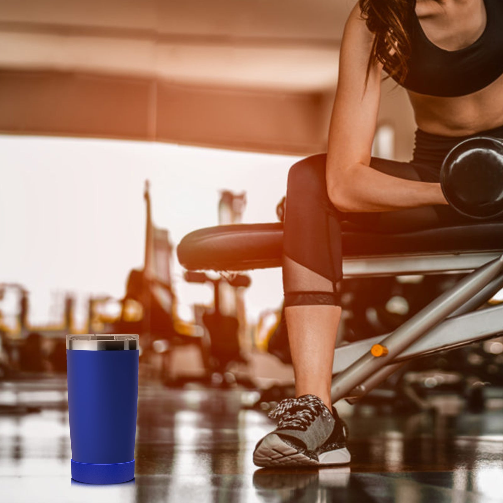 Linkidea 2 Pack Water Bottle Boot Compatible with YETI Tumbler 20oz/30oz, Travel Mug 20oz/30oz, Silicone Anti-Slip Waterbottle Bottom Sleeve Cover Protector (Deepsea Blue)