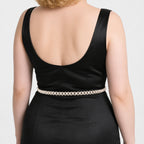 Plus Size Waist Belt for Women, Plastic Pearl Chunky Body Belt for Dresses, 55 Inch Adjustable Fashion Jewelry Accessory