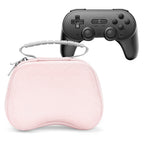 Linkidea Travel Controller Case Compatible with 8BitDo Pro 2, Ultimate Bluetooth, Protective Hard Shell Storage Bag (Pink)