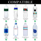 Linkidea Disposable Water Bottle Fence Sleeve Compatible with Smartwater 16.9/20 Fl Oz, Evian, Propel, LIFEWTR, Nylon Plastic Bottled Water Cover Holder for Outdoor Sports, Black