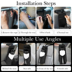 Linkidea Car Seat Side Large Water Bottle Holder Compatible with Owala FreeSip 24oz/32oz, Yeti Rambler 26oz/36oz, Auto Seat Large Car Bottle Hanging Storage Organizer with Mesh Pocket, Black