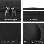 Linkidea EVA Travel Shaving Bowl and Brush Storage Case, Portable Shaving Soap Bowl & Brush Handbag, Hard Travel Shave Bowl Case Compatible with Viking Revolution, Beau Brummell Shaving Bowl