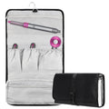 Linkidea Travel Carrying Protective Case Compatible with Dyson Airwrap Styler, Portable Hanging Curling Iron Storage Bag, Travel Bag with Hanging Hook (Black)