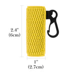 Linkidea 2 Pack Knitted Stretch Protective Sleeve with Lanyard, Soft Pocket Cover for 1" Diameter Slim Mini Devices, Portable Storage Sock for Stylus, Lip Balm (Yellow)