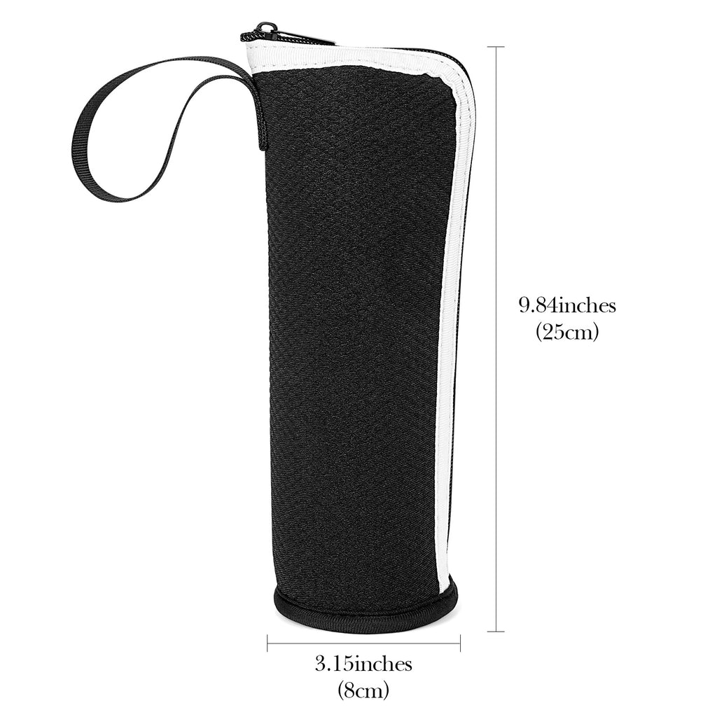 Linkidea Disposable Water Bottle Sleeve Compatible with 1 Liter Smartwater, Propel, LIFEWTR, Perfect Hydration, Thick Insulated Neoprene Plastic Bottled Water Cover with Zipper, 1 Pack