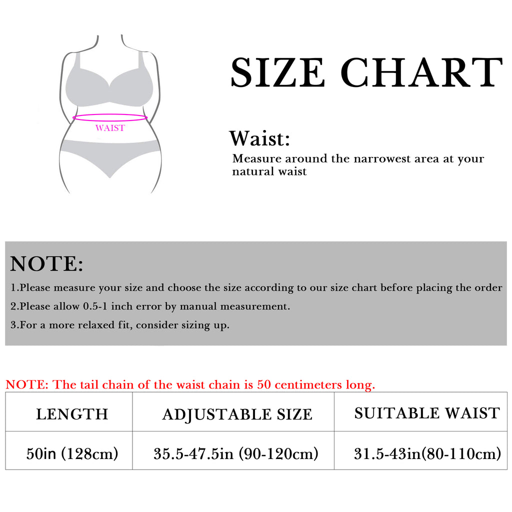 White Pearl Waist Chains with Pendant, Plus Size Pearls Chain Belt for Women, Max 47.5 Inch Adjustable Chunky Body Accessory