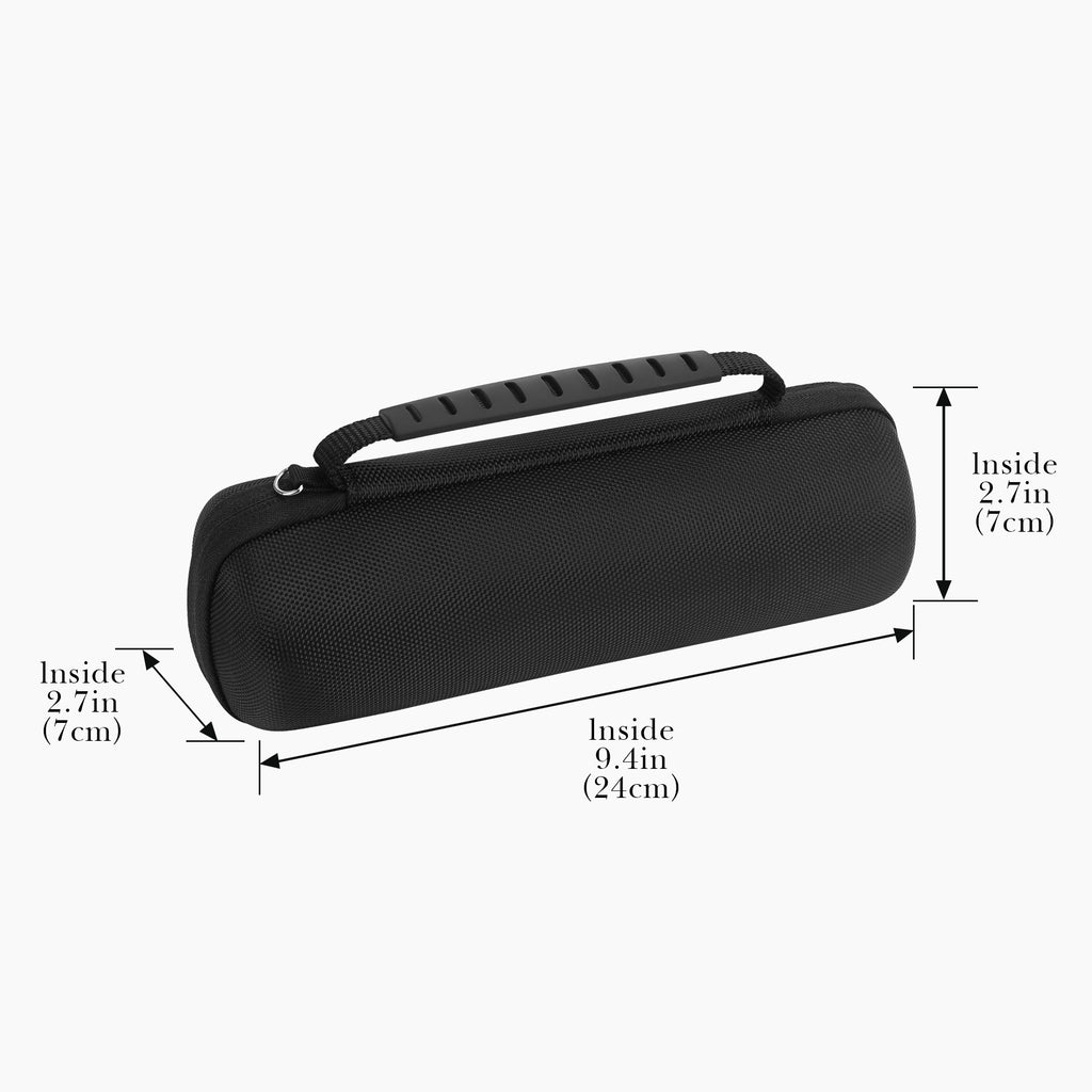 Linkidea Hard Shell Carrying Case Compatible with JBL Grip, Flip 7 / Flip 6 / Flip 5 / Flip 4 / Flip 3 Bluetooth Speaker, Protective Travel Case with Handle, EVA Storage Bag, Black