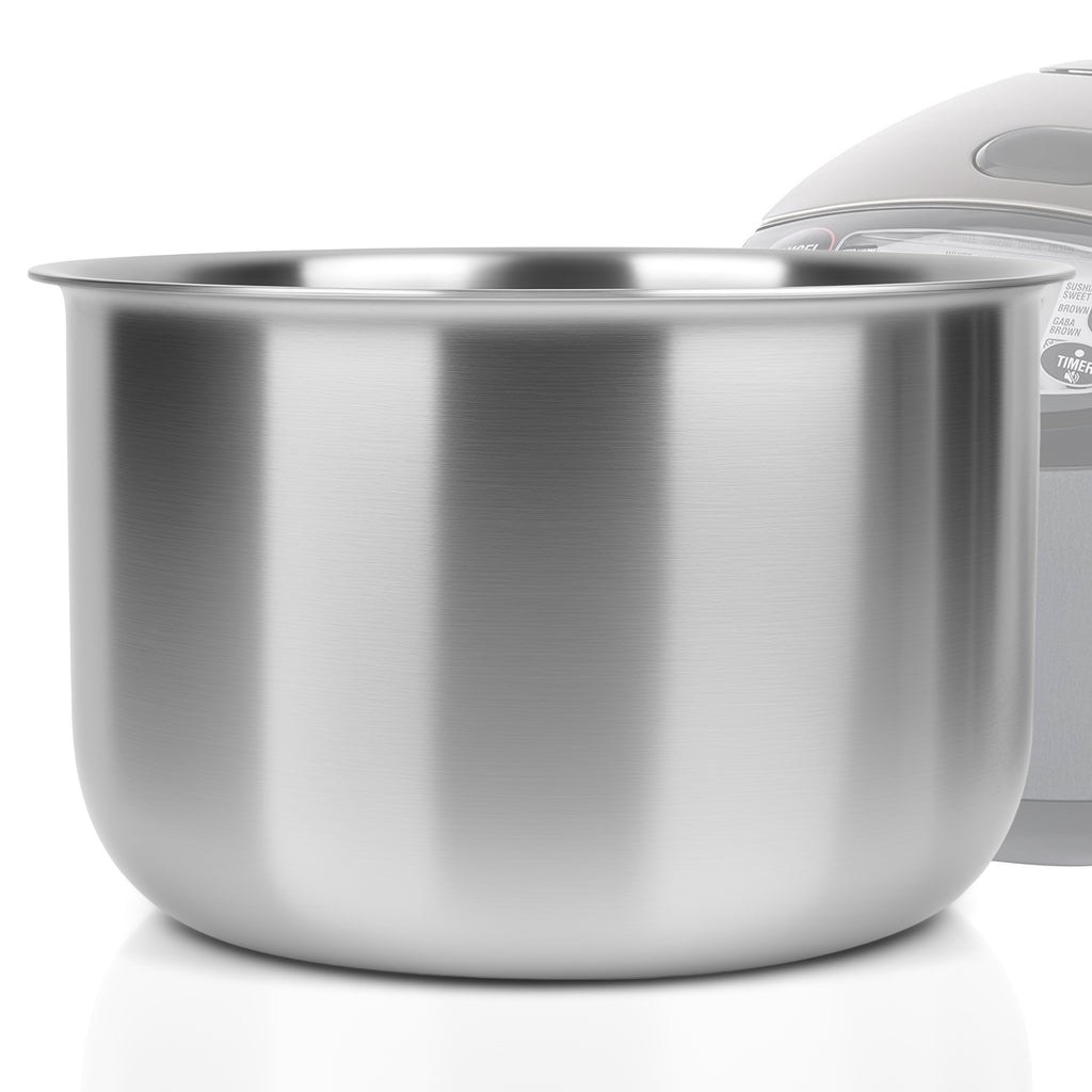 Linkidea Rice Cooker 316 Stainless Steel Inner Pot Compatible with Zojirushi NL-GAC18BM, Dishwasher Safe, No Coating Replacement Bowl