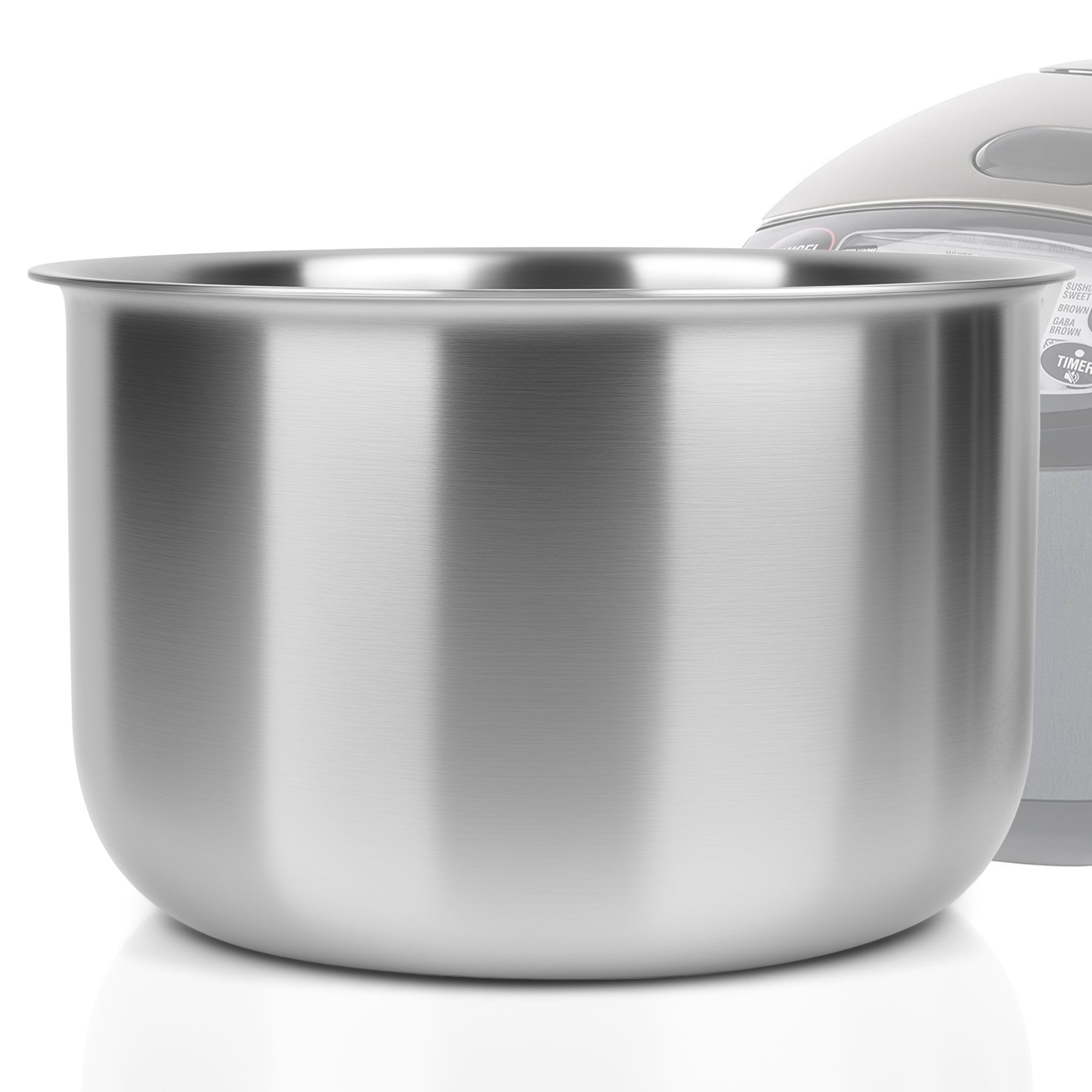 Linkidea Rice Cooker 316 Stainless Steel Inner Pot Compatible with Zojirushi NL-GAC18BM, Dishwasher Safe, No Coating Replacement Bowl