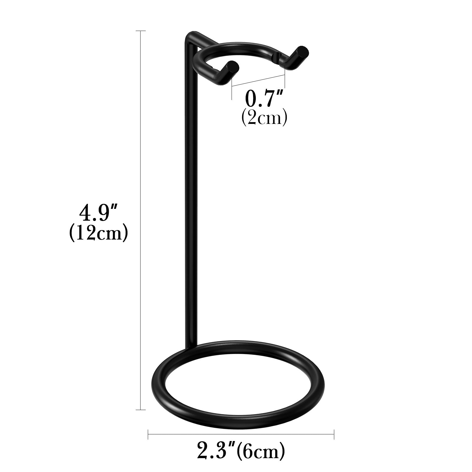 Linkidea Stainless Steel Safety Razor Stand, Men's Travel Shaving Razor Holder, Compatible with Gillette Fusion 5 Long Handle Safety Razor (Black)