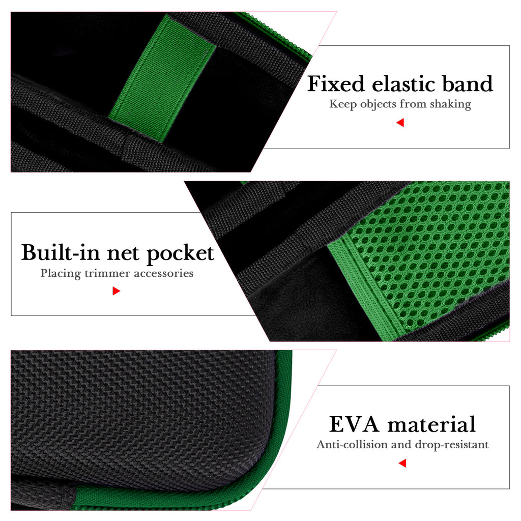 Linkidea Women's Electric Shaver Travel Case, Protective Hard Shell Carrying Bag for Bikini Trimmers & Epilators, Compatible with Philips BRL146/00, BRT383/50, Beanify 4-in-1 (Green)