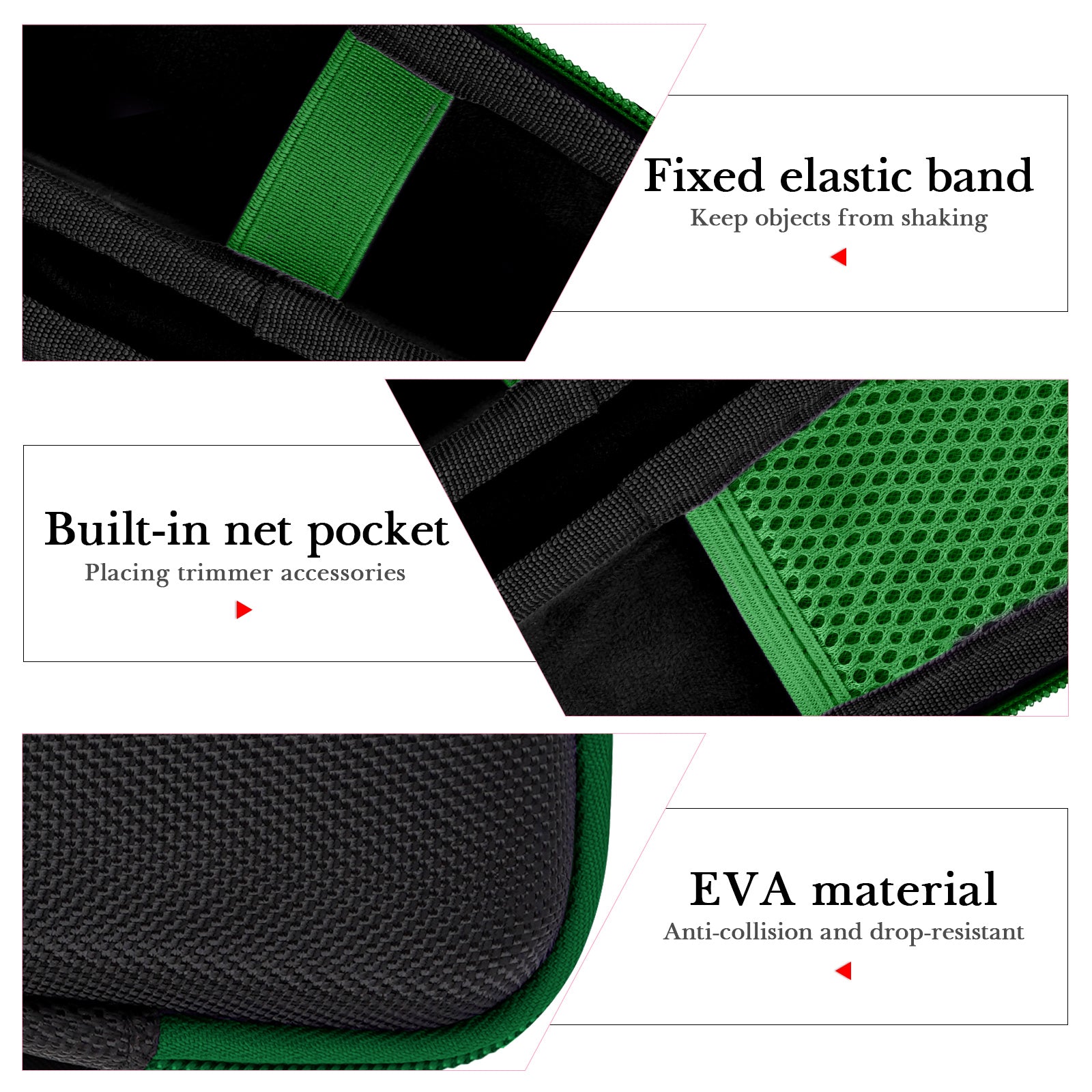 Linkidea Women's Electric Shaver Travel Case, Protective Hard Shell Carrying Bag for Bikini Trimmers & Epilators, Compatible with Philips BRL146/00, BRT383/50, Beanify 4-in-1 (Green)