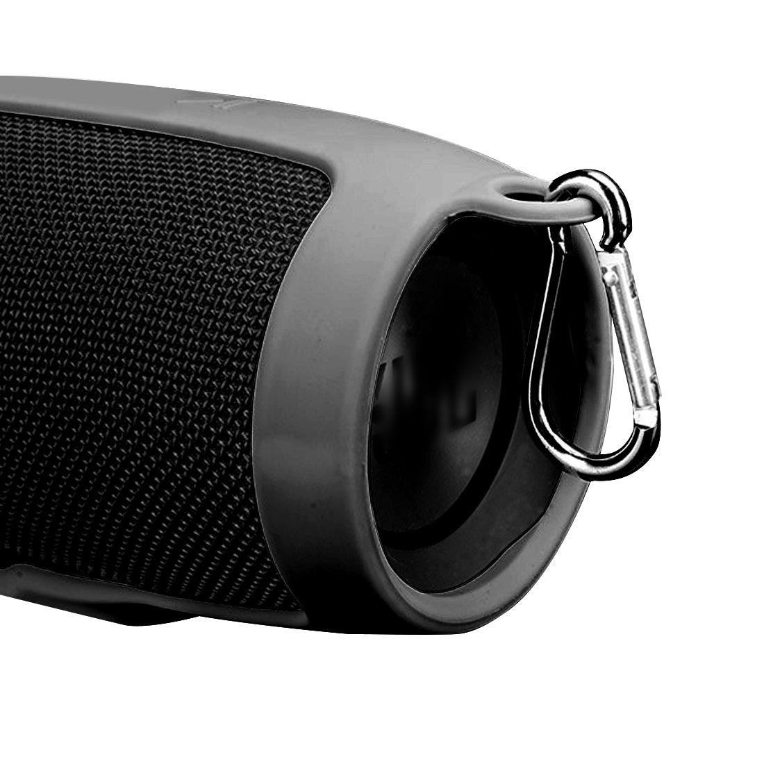 Linkidea Silicone Speaker Case Cover Compatible with JBL Charge 3, Soft Protective Sleeve with Keychain Hook, Black