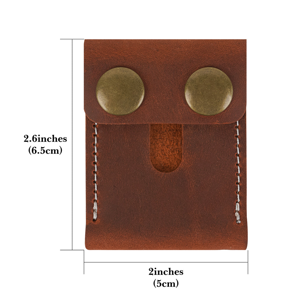 Linkidea Double Edge Safety Razor Cover, DE Razor Head Protector for Travel, Compatible with Henson AL13, Vikings Blade Chieftain, Manscaped Plow 2.0, MK-23C, Shaving Case Accessory (Brown)