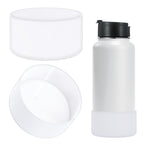 Linkidea Water Bottle Boot Compatible with IRON °FLASK Wide Mouth 32oz/40oz, Narrow Mouth 32oz, Silicone Bottle Bottom Sleeve Cover Protector, Bottle Bumper (Clear / 2 Pack)