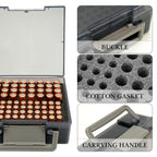 Linkidea Battery Organizer Storage Case with Handle, Single Battery Box Holds Batteries for 24 AA and 30 AAA, Large Capacity and Portable Battery Caddy (Black)