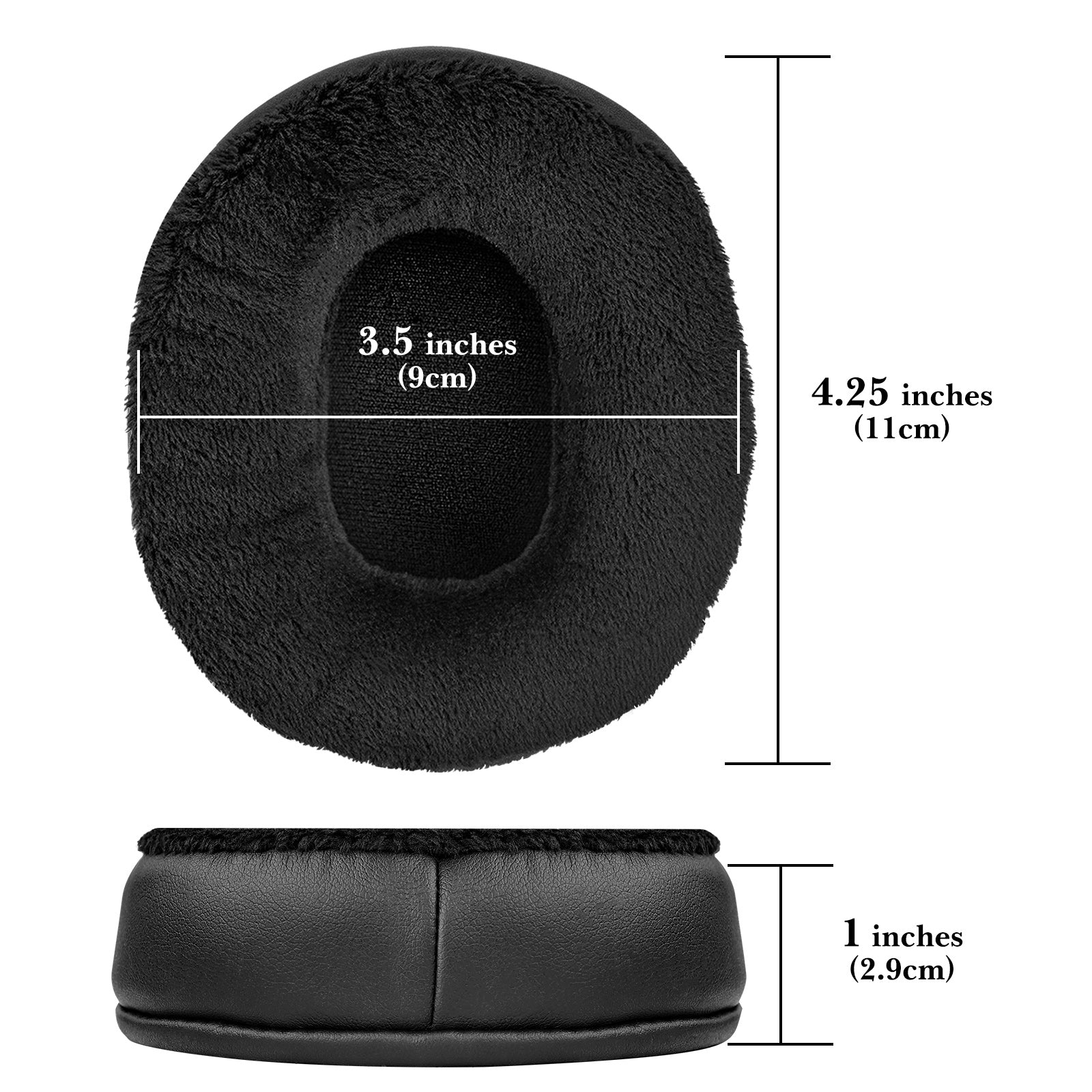 Linkidea Replacement Ear Pads for Audio-Technica M50X/ M50XBT2 /M40X/ M70X/ MSR7/ MSR7NC/ MSR7BK/ MSR7GM Ear Headphones, Headset Earpads ( Extra Thick / Black )
