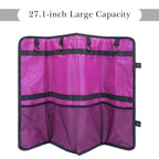 Linkidea Hair Extension Hanger with Storage Bag, 27.1-Inch Travel Hairpiece Holder Organizer, 4-Hook Large Capacity Carrier for Wigs, Weaves, Clip In Extensions, Bundles, Black