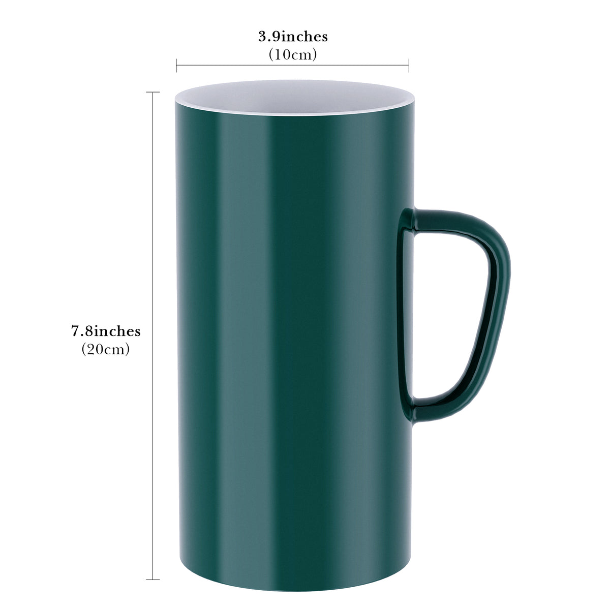 Linkidea 40oz Oversized Coffee Mugs for Office and Home, Extra Large Ceramic Cup with Handle, Heavy Tea Cup Large Capacity Drinking Teacups Gift for Friends, Green