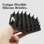 Linkidea Silicone Beard Scrubber, Face Scrubber Exfoliator Deep Cleaning, Hangable Beard Brush for Men (Black)