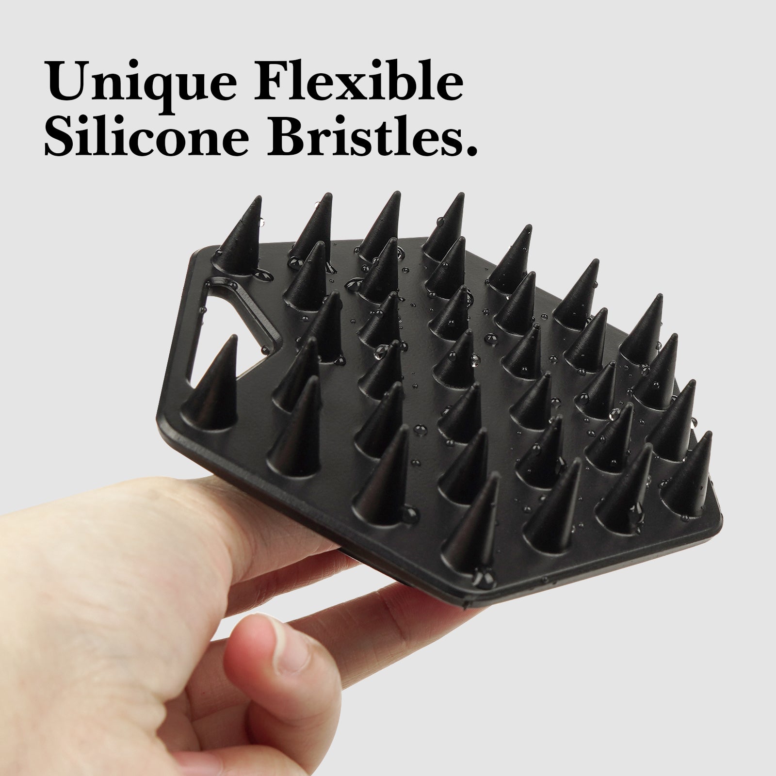 Linkidea Silicone Beard Scrubber, Face Scrubber Exfoliator Deep Cleaning, Hangable Beard Brush for Men (Black)