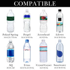 Linkidea Disposable Water Bottle Carrier with Strap Compatible with Smartwater 16.9/20Fl Oz, Evian, Insulated Neoprene Plastic Bottled Water Cover with Clip for Backpack (Black)