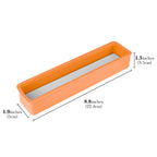 Linkidea Silicone Toothbrush Holder with Drainage Hole, Bathroom Drawer Organizer with Quick-Drying Stone, Compatible with Colgate ExtraClean, Oral-B CrossAction Manual Toothbrush (Orange)