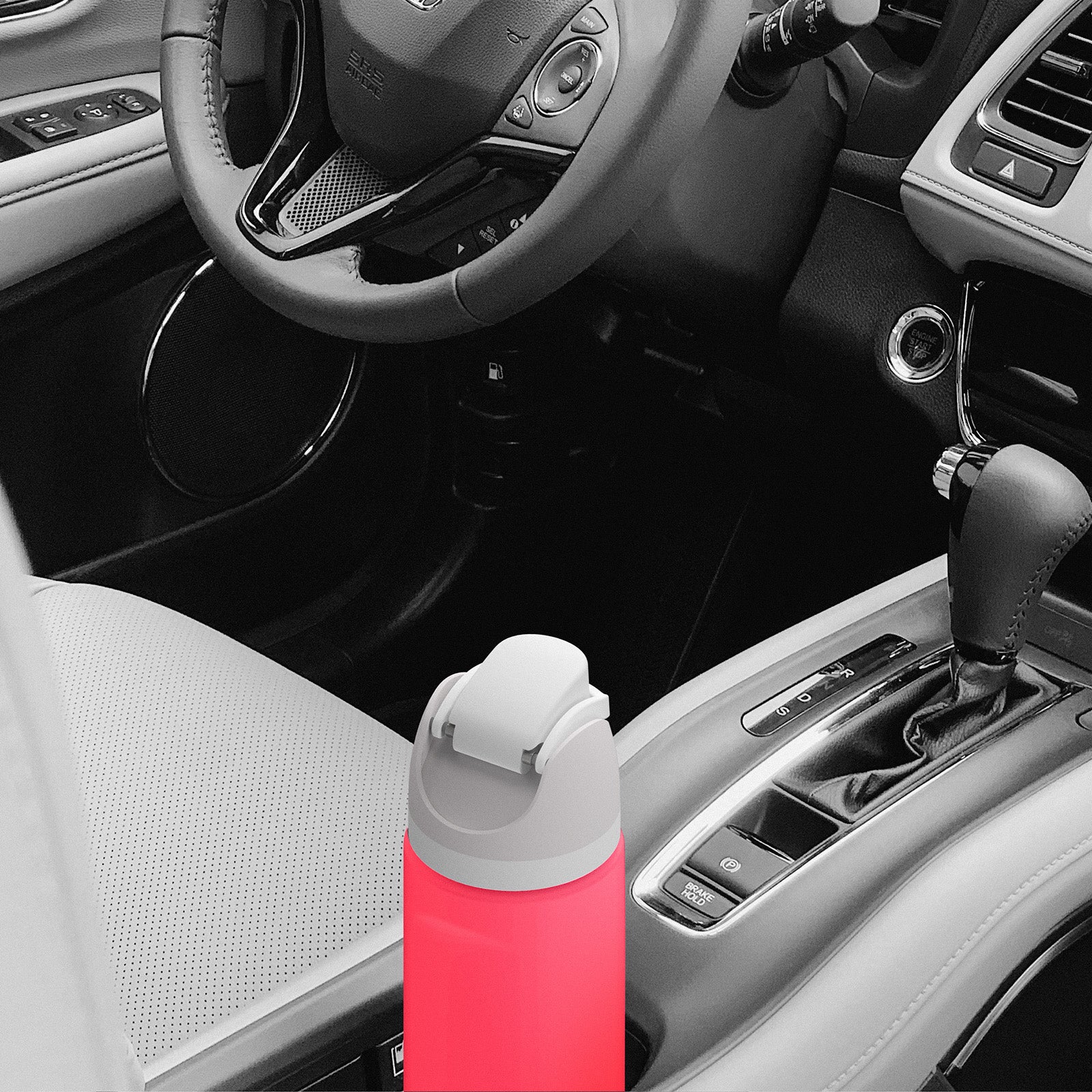 Linkidea Silicone Water Bottle Sleeve Compatible with Owala FreeSip 24oz, Anti-Slip Protector Waterbottle Boot, Bottle Bumper Cover, Bright Pink
