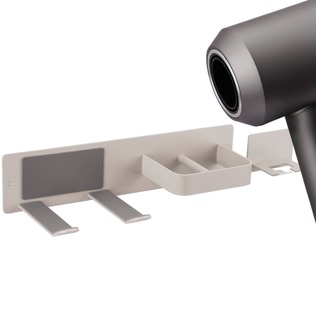 Linkidea Hair Dryer Holder Wall Mounted with Hook, Hairdressing Tools Organizer for Bathroom, Compatible with Dyson Supersonic Origin, Supersonic Neural (Grey)