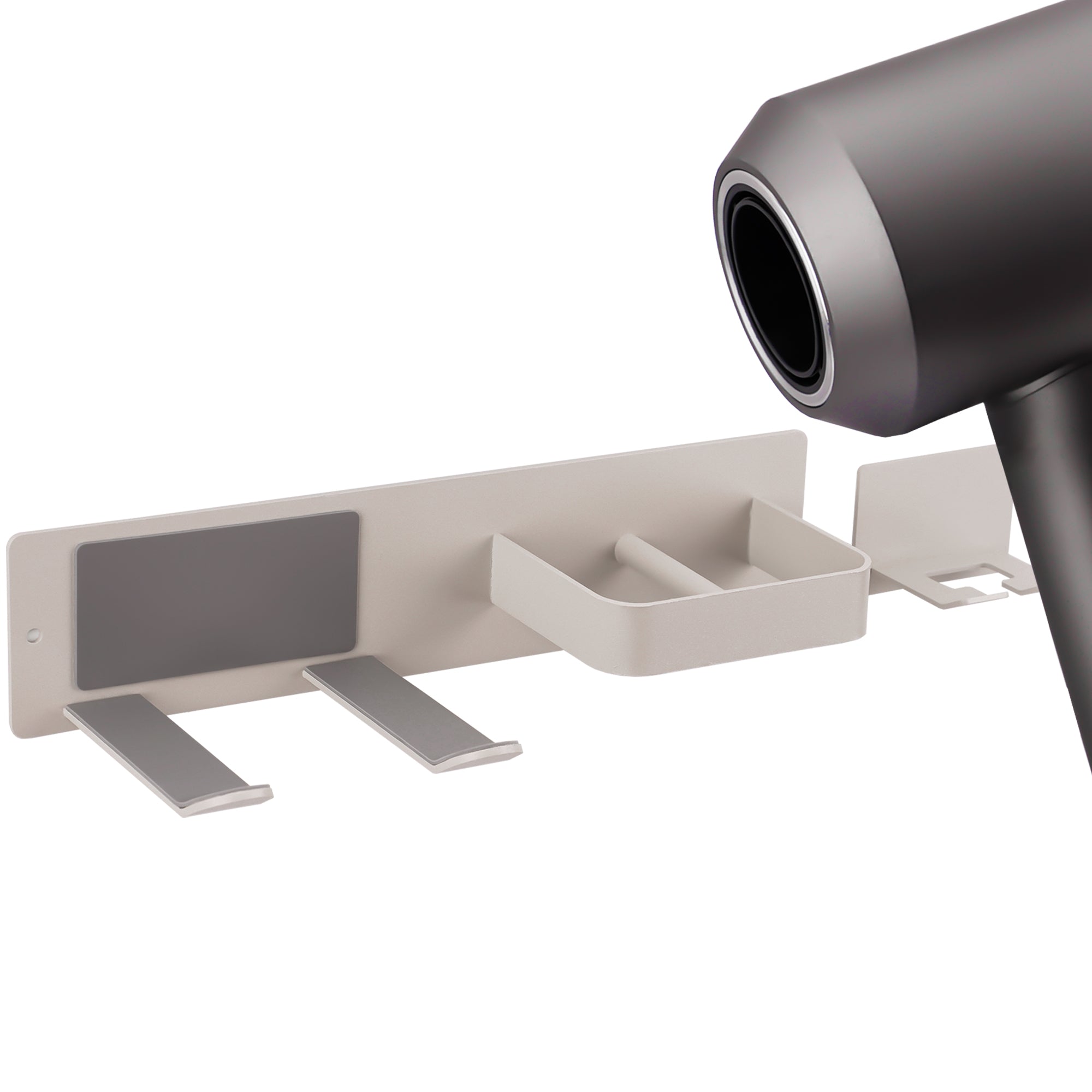 Linkidea Hair Dryer Holder Wall Mounted with Hook, Hairdressing Tools Organizer for Bathroom, Compatible with Dyson Supersonic Origin, Supersonic Neural (Grey)