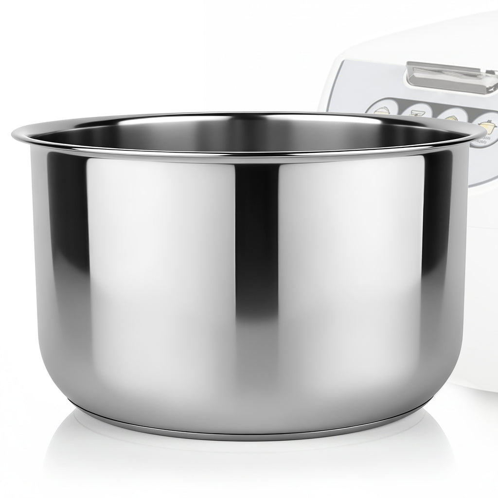 Linkidea Rice Cooker Stainless Steel Inner Pot Compatible with Tiger JBV-A18U, Dishwasher Safe, No Coating Replacement Bowl
