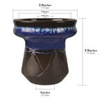 Linkidea 2.95" Outer Diameter Glazed Ceramic Bowl, Heat-Resistant Wax Warmer Replacement Dish, Compatible with Wax Melt Warmers and Oil Burners (Blue)