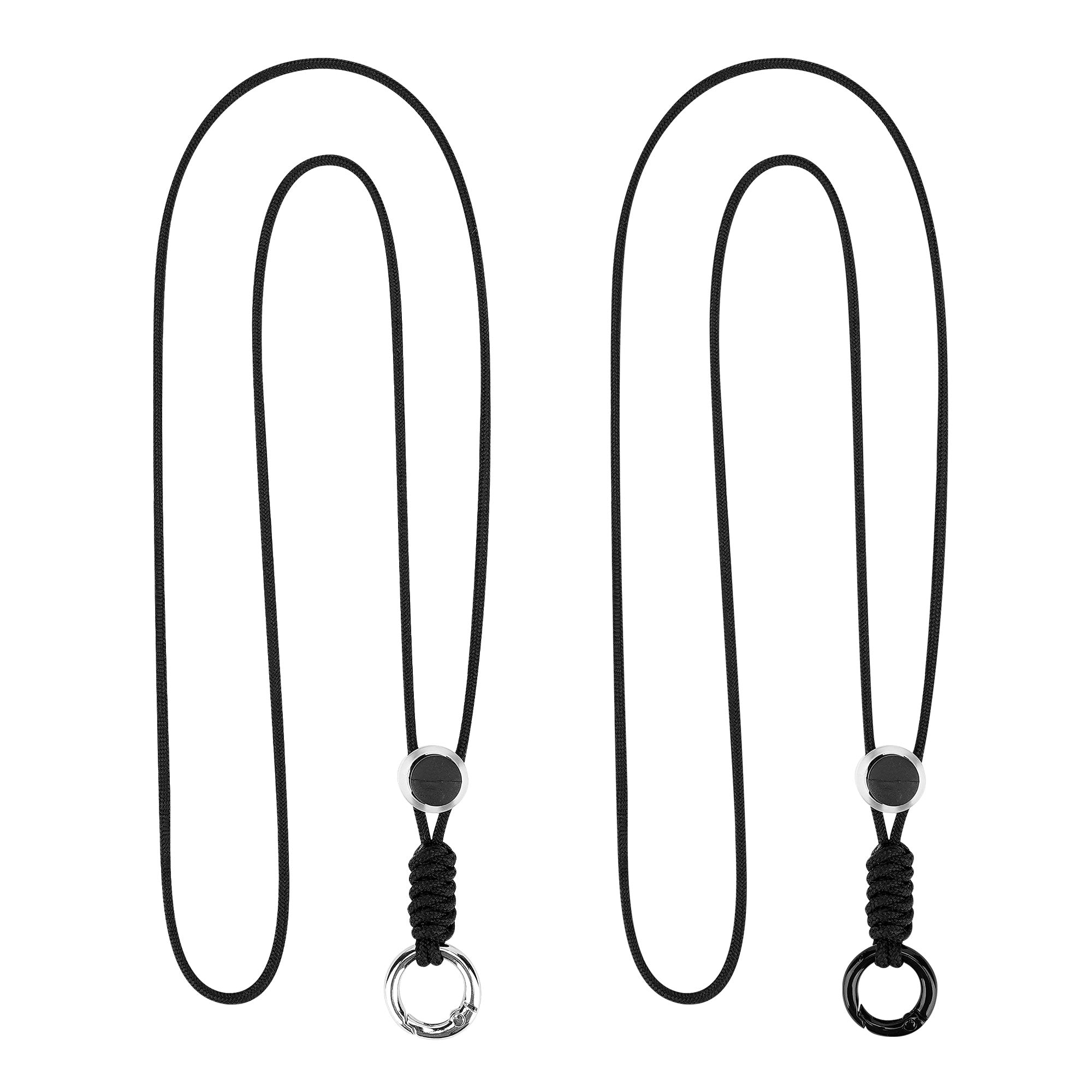Sunglasses Holder Necklace Strap with Alloy Glasses Ring, 2 Pack Adjustable Eyewear Retainer Anti-Lost Chain Cord