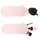 Extra Large Sunglasses Pouch Case, Silicone Oversized Sun Glasses Organizer Soft Bag Compatible with Gucci GG0595S GG0875S GG0351S GG1087S Versace VE4395 (XXL, Pink)