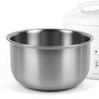 Linkidea 316 Stainless Steel Replacement Inner Pot Compatible with Tiger JBS-A055, JBS-A55U-KB, JNP-0550-LF, JNP-S55U-KY 3 Cup Rice Cooker, No Coating, Dishwasher Safe